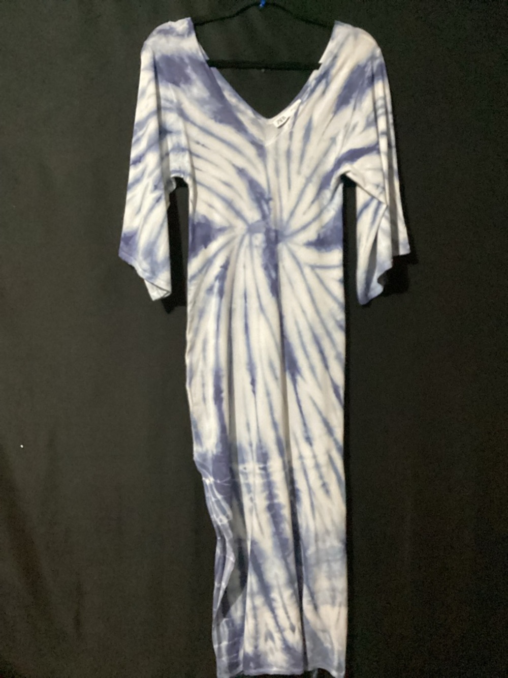 Zara Blue and White Tie-Dye Dress